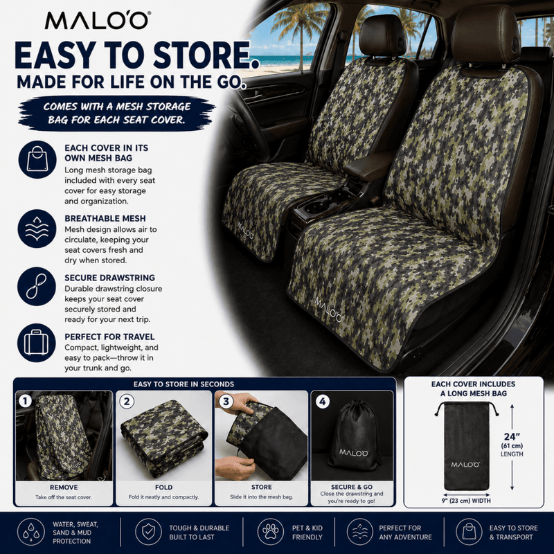 Load image into Gallery viewer, SeatGuard Waterproof Seat Cover (2-Pack) – Durable Seat Protector for Beach, Gym &amp; Pets
