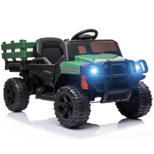 Load image into Gallery viewer, SEGMART 12V Ride-On Tractor Truck with RC Control and Trailer for Kids
