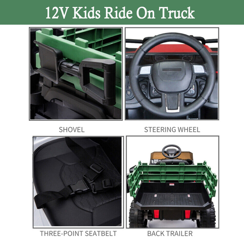 Load image into Gallery viewer, SEGMART 12V Ride-On Tractor Truck with RC Control and Trailer for Kids
