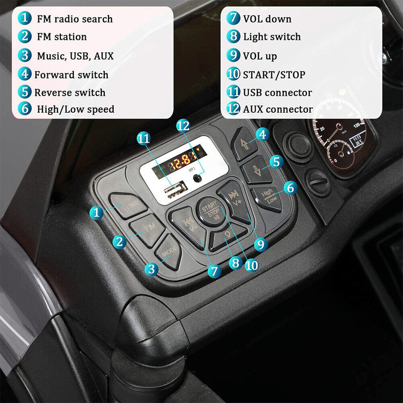 Load image into Gallery viewer, SEGMART 12V Ride-On Tractor Truck with RC Control and Trailer for Kids
