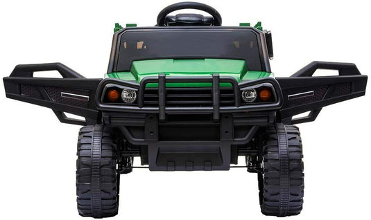 SEGMART 12V Ride-On Tractor Truck with RC Control and Trailer for Kids