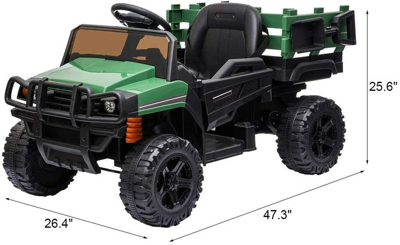 Load image into Gallery viewer, SEGMART 12V Ride-On Tractor Truck with RC Control and Trailer for Kids
