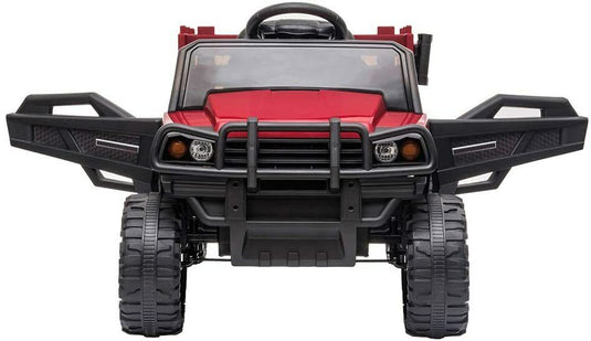 SEGMART 12V Ride-On Tractor Truck with RC Control and Trailer for Kids