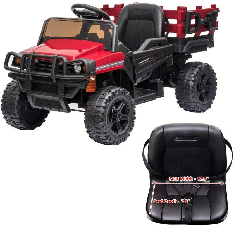 Load image into Gallery viewer, SEGMART 12V Ride-On Tractor Truck with RC Control and Trailer for Kids
