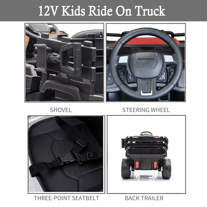 Load image into Gallery viewer, SEGMART 12V Ride-On Tractor Truck with RC Control and Trailer for Kids
