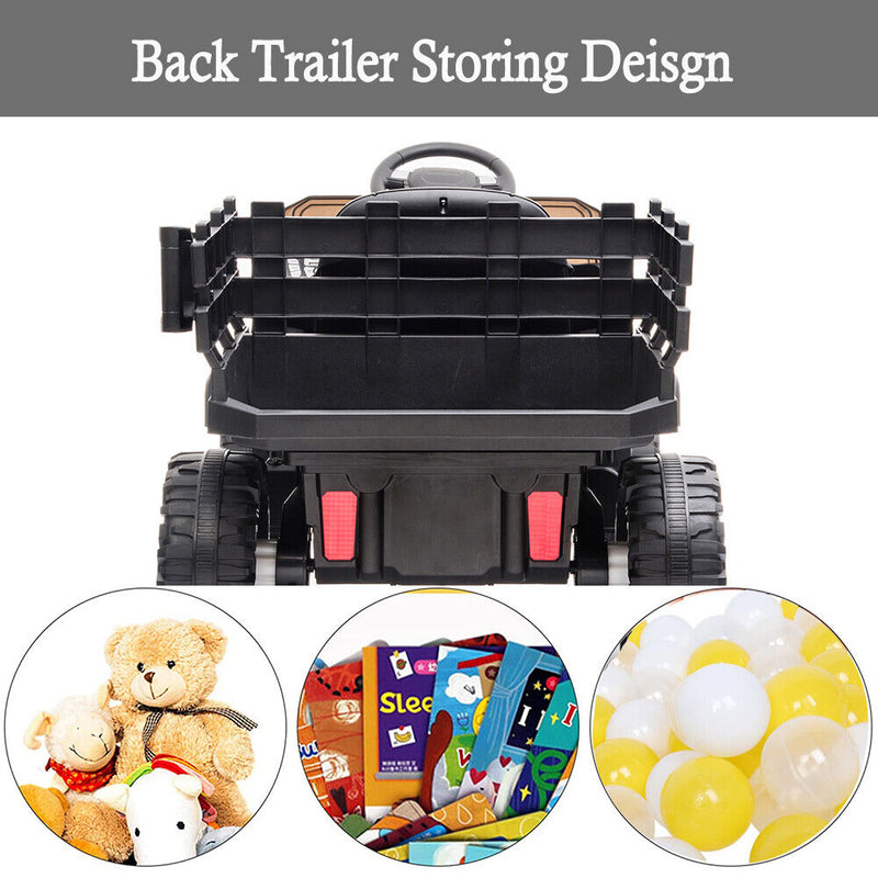 Load image into Gallery viewer, SEGMART 12V Ride-On Tractor Truck with RC Control and Trailer for Kids
