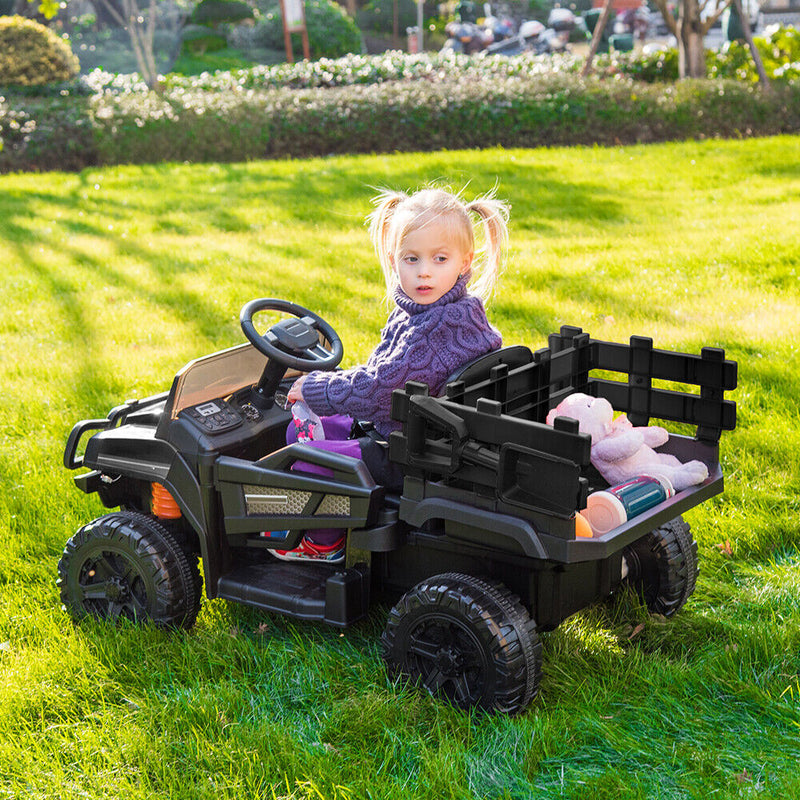 Load image into Gallery viewer, SEGMART 12V Ride-On Tractor Truck with RC Control and Trailer for Kids
