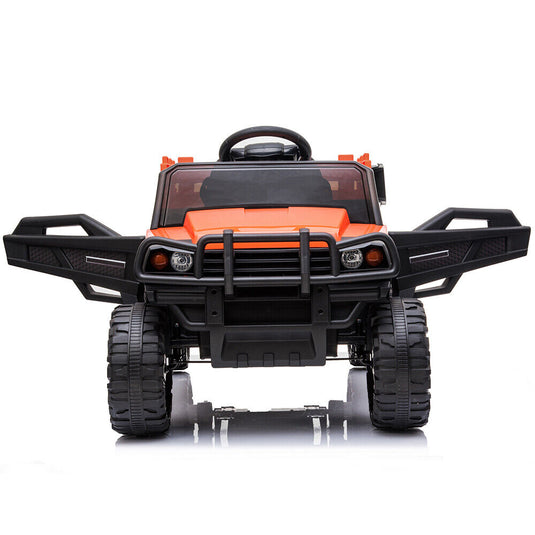SEGMART 12V Ride-On Tractor Truck with RC Control and Trailer for Kids