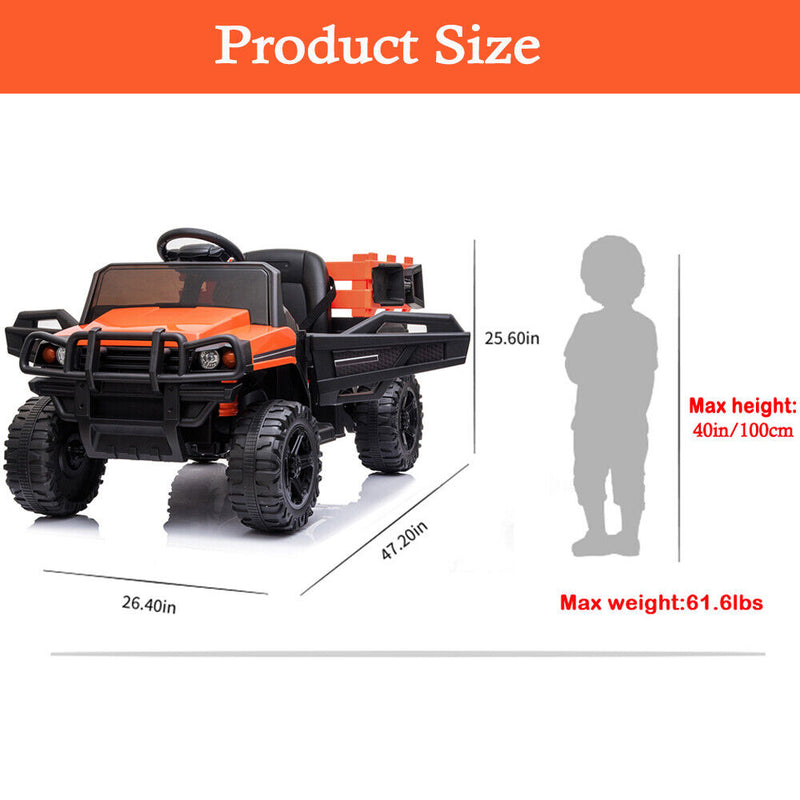 Load image into Gallery viewer, SEGMART 12V Ride-On Tractor Truck with RC Control and Trailer for Kids
