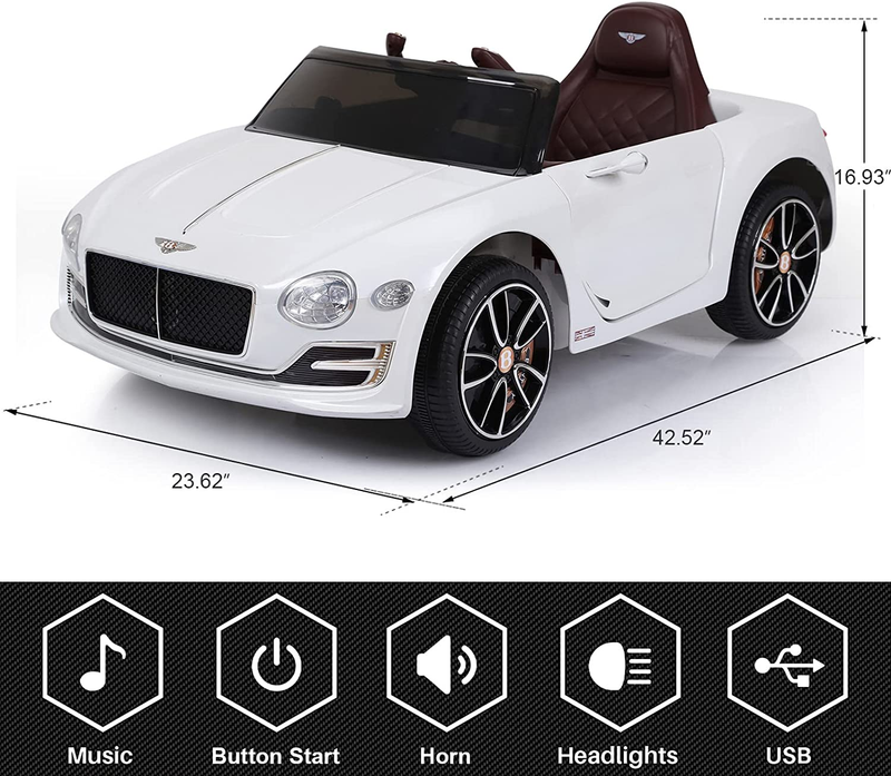 Load image into Gallery viewer, SEHOMY Bentley Licensed Electric Kid Car with Parent Remote Control - Perfect for Little Drivers!
