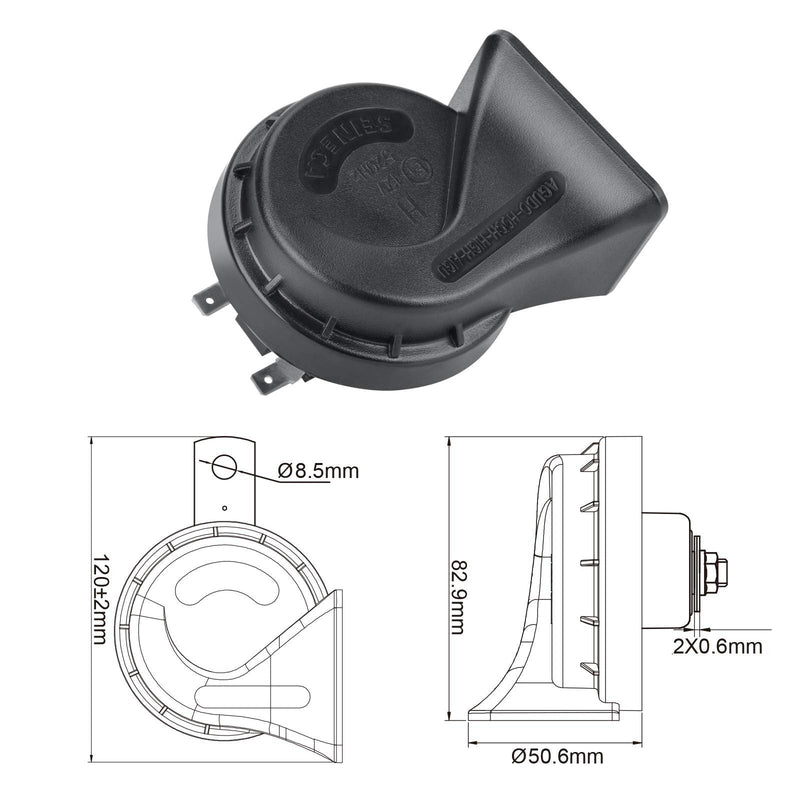 Load image into Gallery viewer, 12V Waterproof Loud High Tone Snail Electric Car Horn Single
