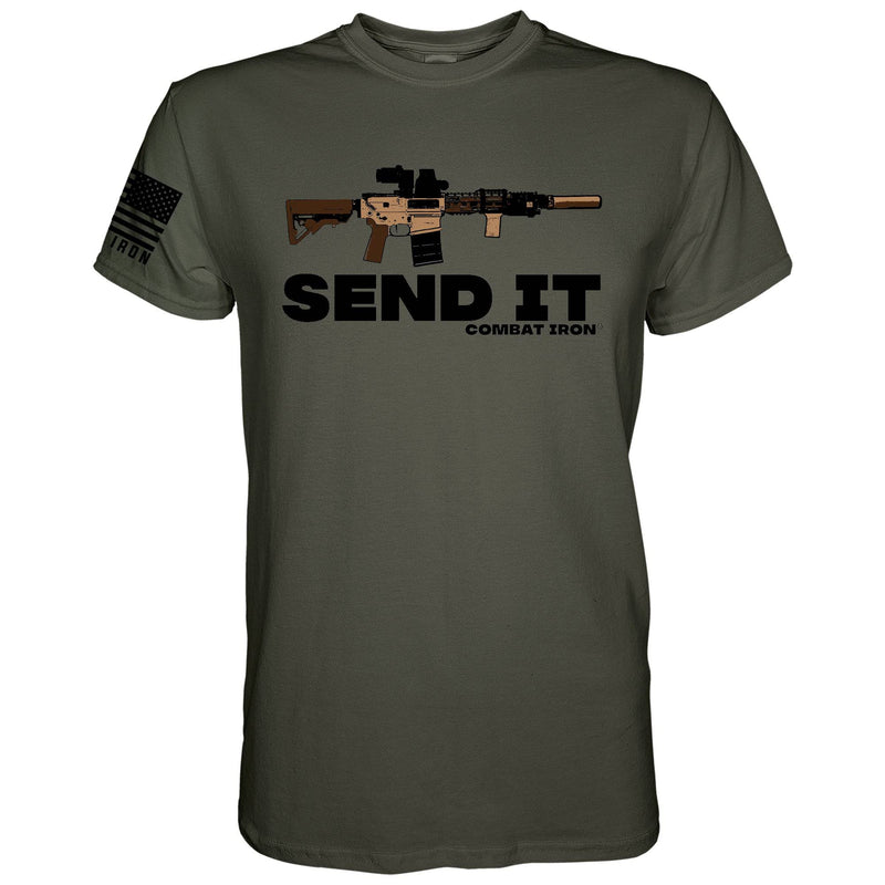Load image into Gallery viewer, Send It Long Gun Men&#39;s T-Shirt
