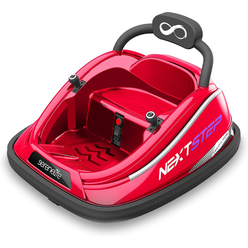 Load image into Gallery viewer, 360 Degree Rotating Bumper Car with Adjustable Belt and Controls in Red
