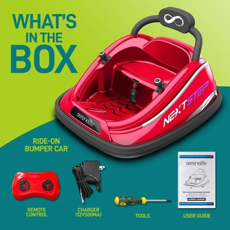 Load image into Gallery viewer, Electric Ride-On Bumper Car with Remote Control for Kids Ages 4-7, Red
