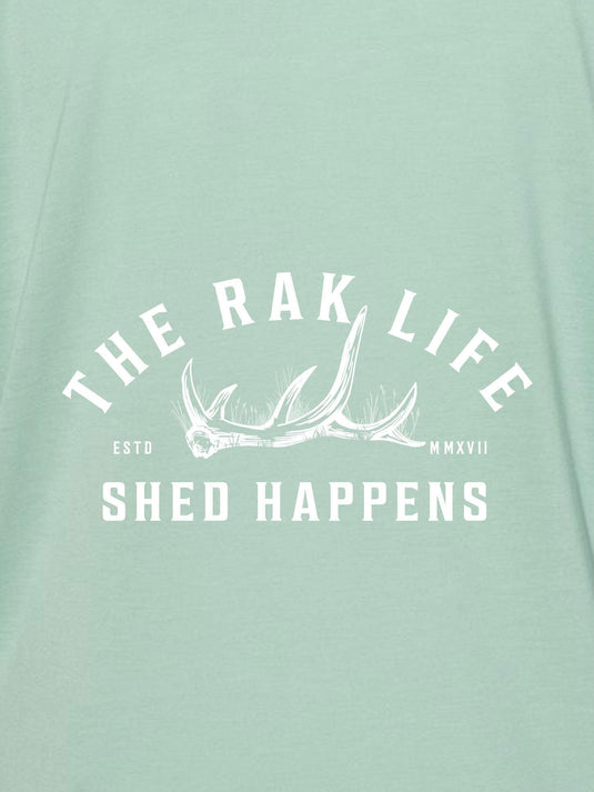 Womens Shed Happens Flowy Muscle Tee