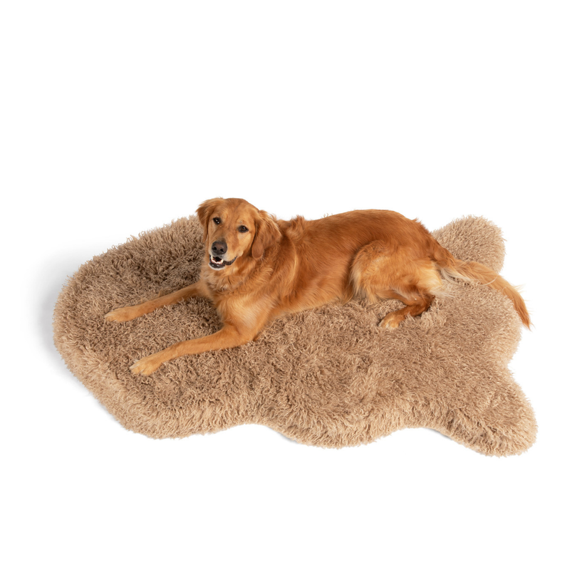 Load image into Gallery viewer, PupRug® Luxe Faux Fur Orthopedic Dog Bed -  Plush Sheep Tan

