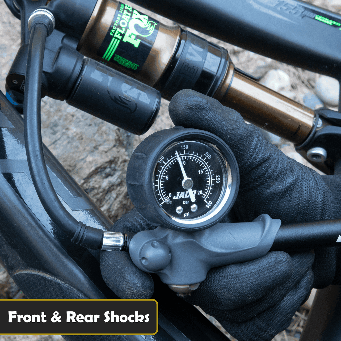 ShockPro™ Mountain Bike Shock Pump with Gauge - 300 PSI - Skoutley Outdoors LLC