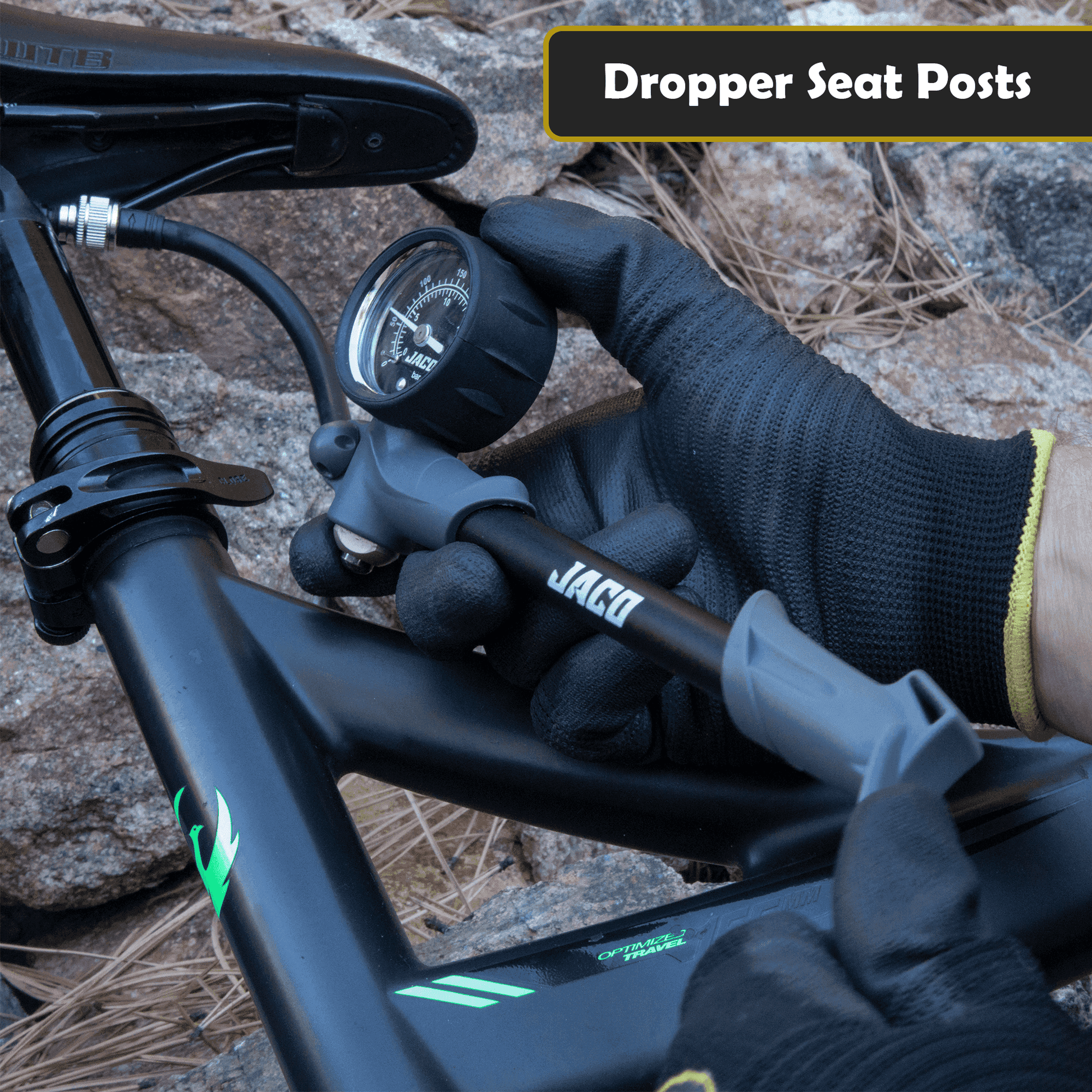 ShockPro™ Mountain Bike Shock Pump with Gauge - 300 PSI - Skoutley Outdoors LLC