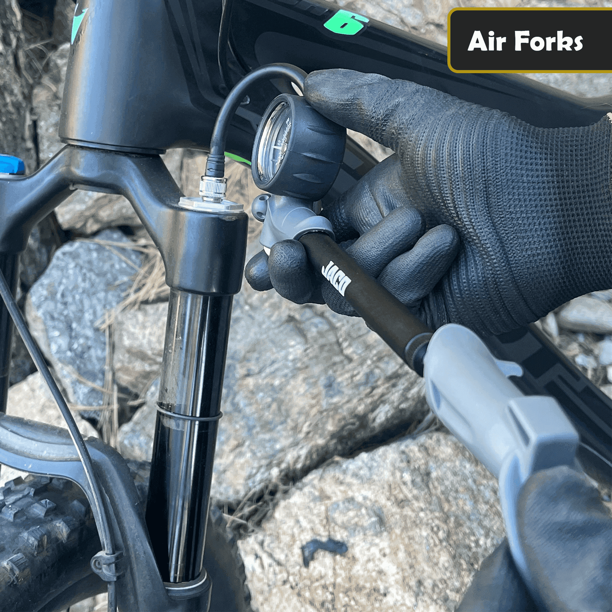 ShockPro™ Mountain Bike Shock Pump with Gauge - 300 PSI - Skoutley Outdoors LLC