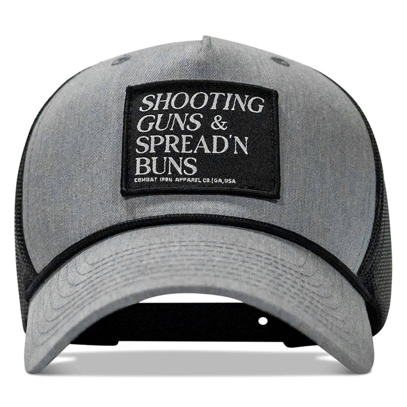 Load image into Gallery viewer, Shooting Guns &amp; Spread&#39;n Buns Patch Rope Snapback Hat
