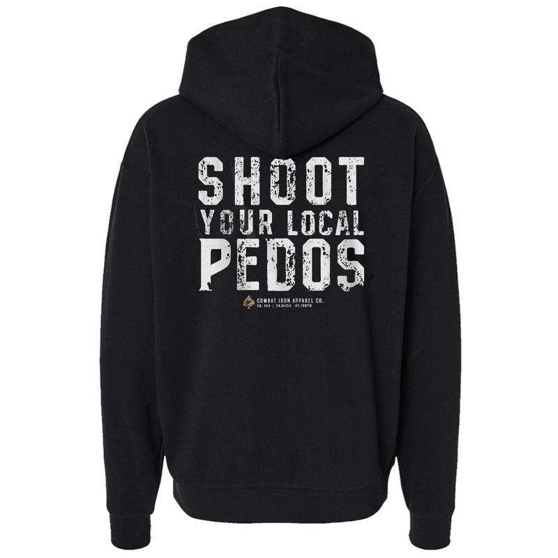 Load image into Gallery viewer, Shoot Your Local Pedo Fleece Lined Hoodies
