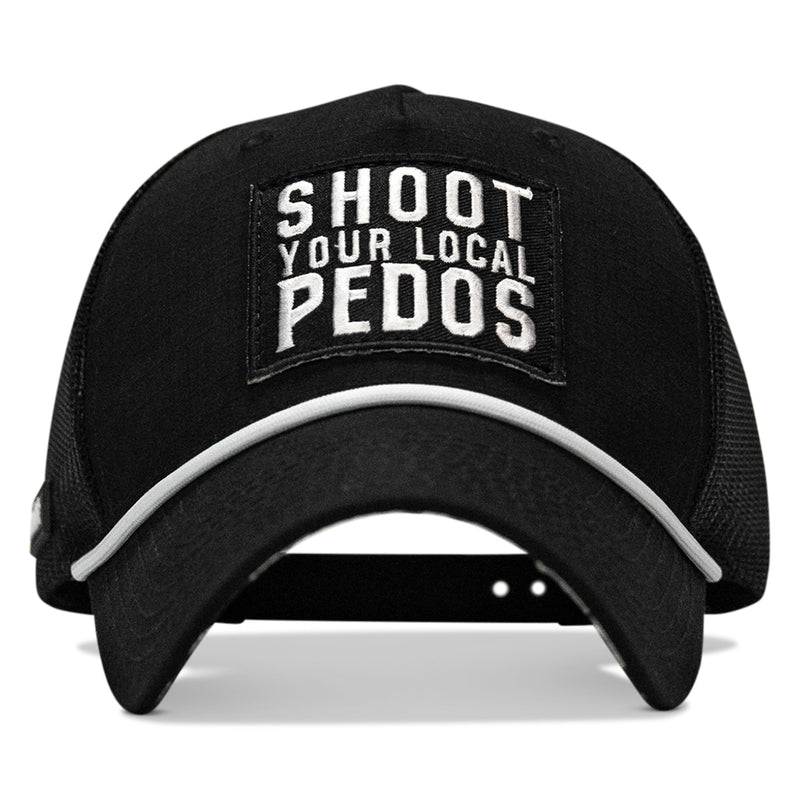 Load image into Gallery viewer, Shoot Your Local Pedos Patch Rope Snapback Hat
