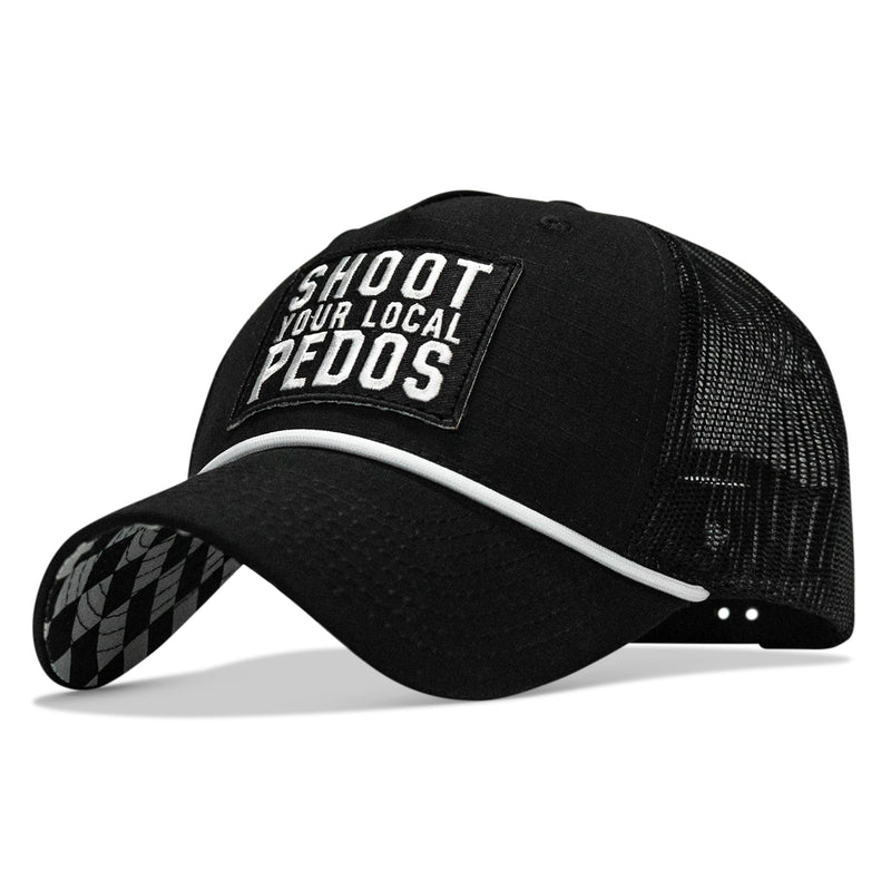 Load image into Gallery viewer, Shoot Your Local Pedos Patch Rope Snapback Hat

