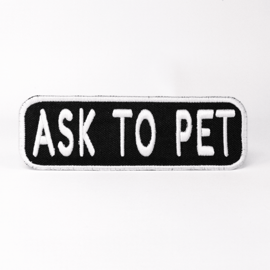 Ask to Pet 2x6 Patch