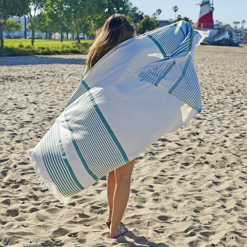 Load image into Gallery viewer, Shoreline - Turkish Beach Towel
