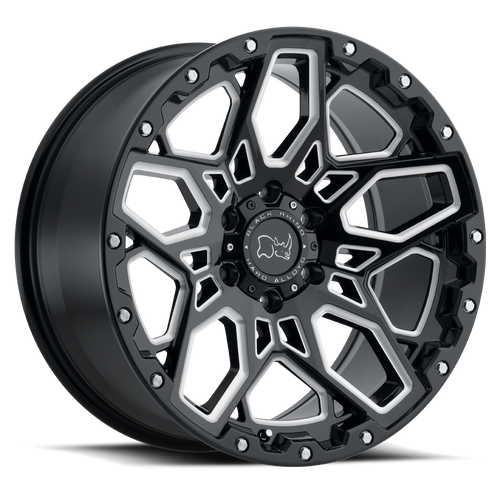 Black Rhino Hard Alloys Shrapnel Gloss Black W/ Milled Spokes