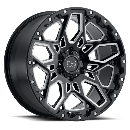 Black Rhino Hard Alloys Shrapnel Gloss Black W/ Milled Spokes