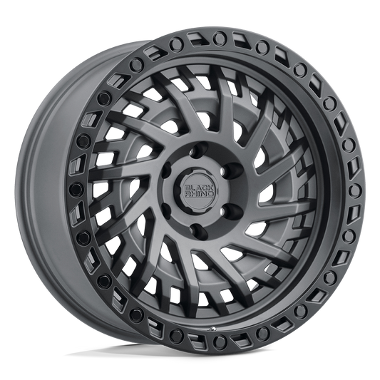 Black Rhino Hard Alloys Shredder Matte Gunmetal W/ Black Ring