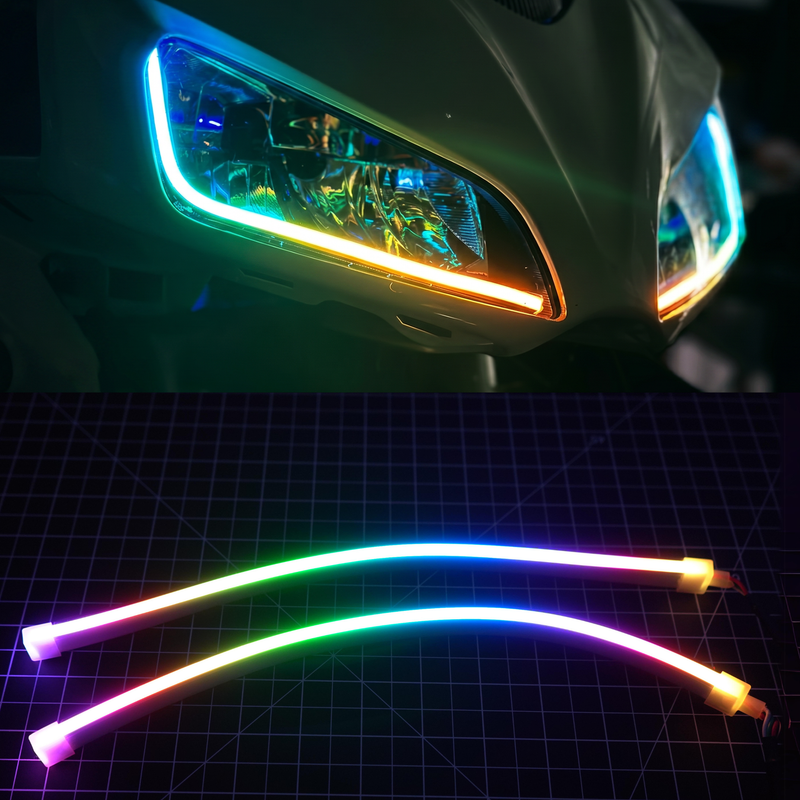 Load image into Gallery viewer, Universal Side Emitting Flexible DRL Diffused Strips | Multicolor
