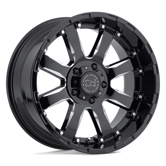 Black Rhino Hard Alloys Sierra Gloss Black W/ Milled Spokes