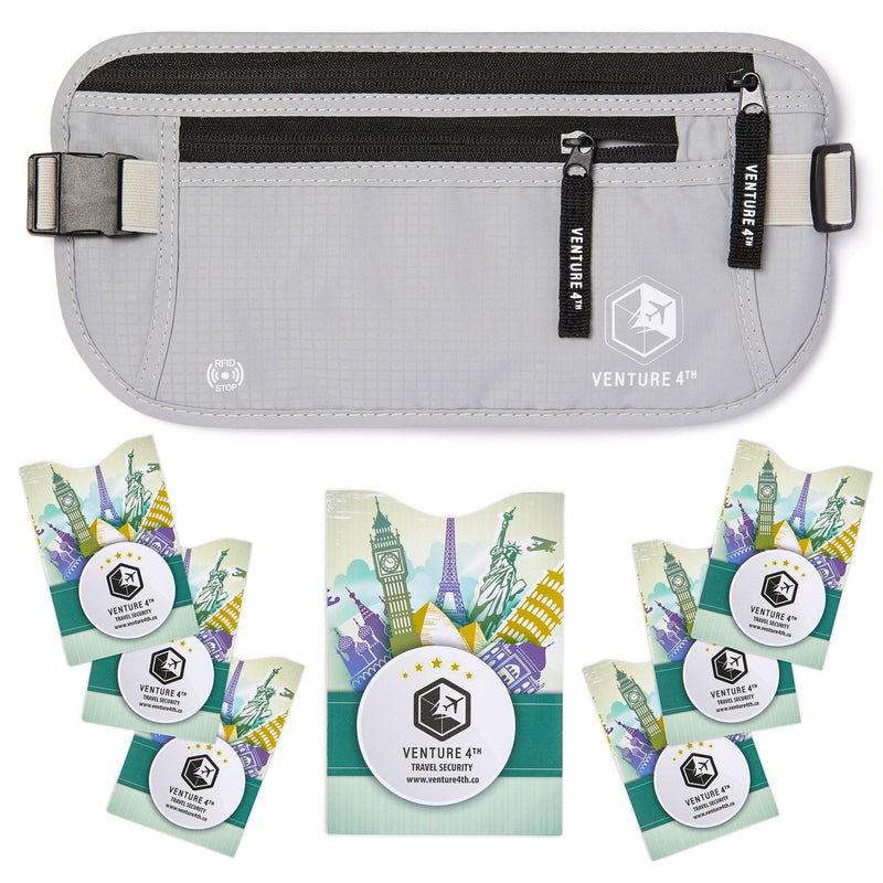 Load image into Gallery viewer, Travel Money Belt + RFID Sleeves
