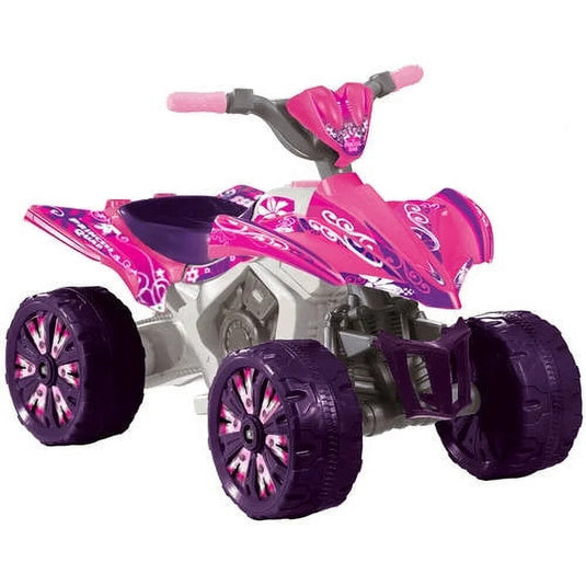 6V Single-Speed Pink Quad Electric Ride-On for Kids Ages 3+