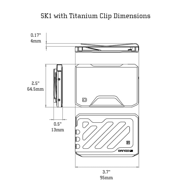 Load image into Gallery viewer, SK1 SLIDE KICK WALLET WITH TITANIUM MONEY CLIP
