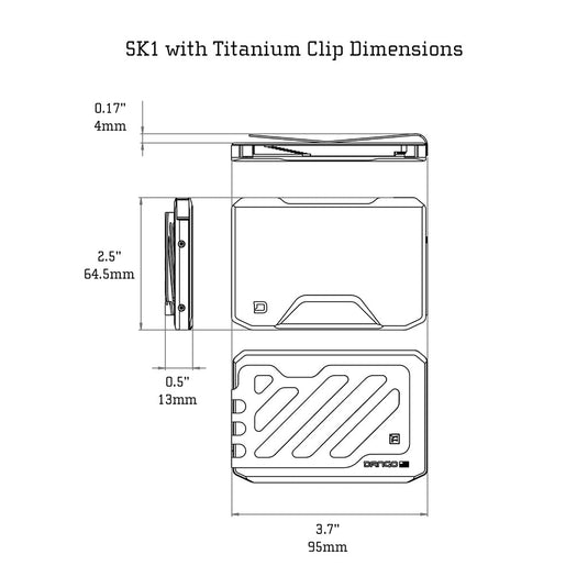 SK1 SLIDE KICK WALLET WITH TITANIUM MONEY CLIP