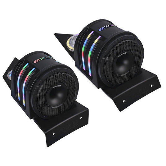 Polaris Slingshot Headrest Empty Enclosure With Digital LED Lights fits 4 x 6.5" Speakers | 2015 - Current