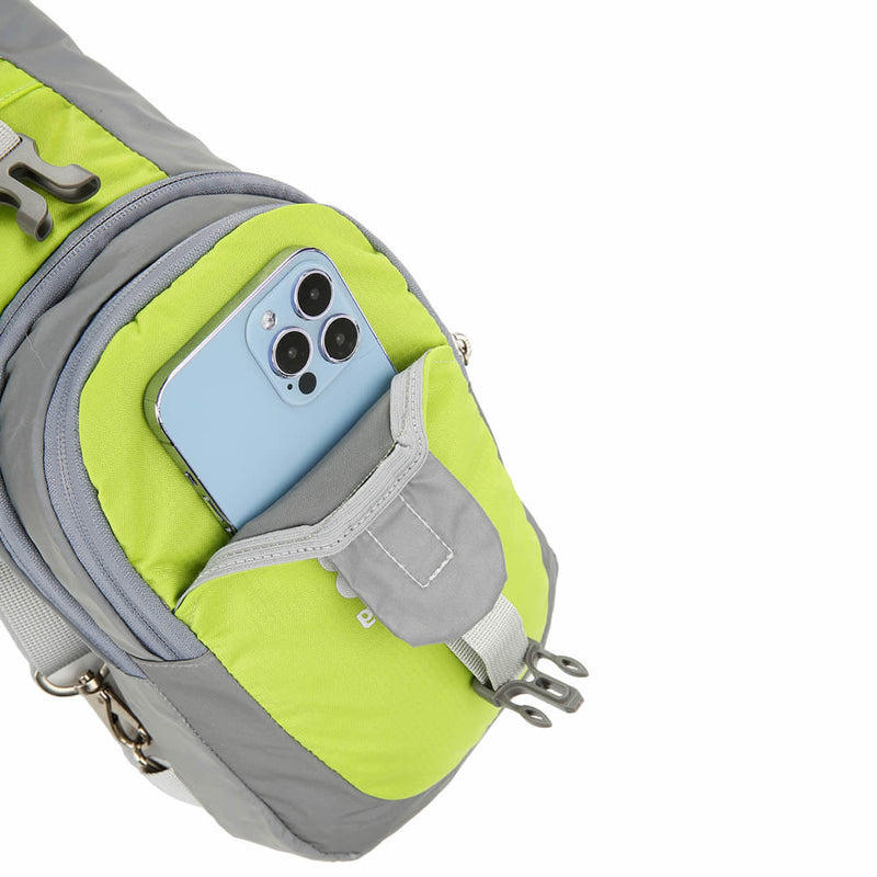 Load image into Gallery viewer, Hi Vis Green Reflective Sling Bag, Small Trekking Bag, Riderbag Unisex
