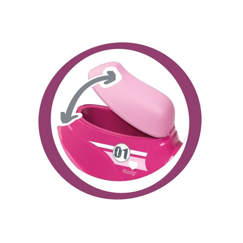 Load image into Gallery viewer, Smoby Pink Ride-On Scooter with Silent Wheels - Perfect for Little Riders!
