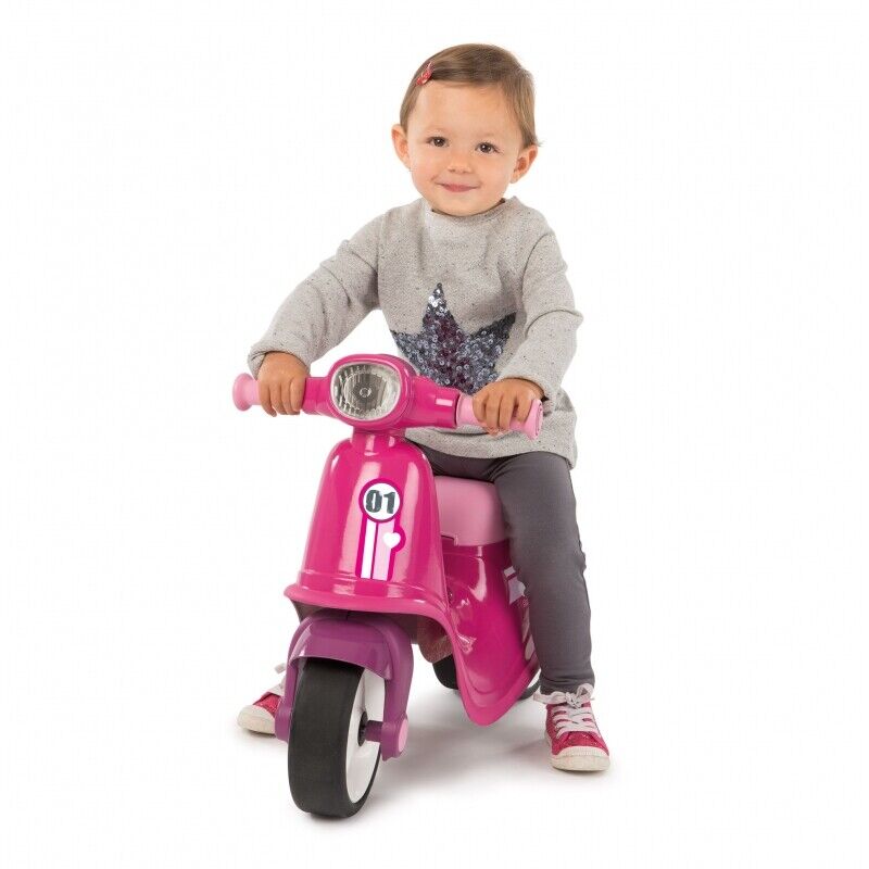 Load image into Gallery viewer, Smoby Pink Ride-On Scooter with Silent Wheels - Perfect for Little Riders!
