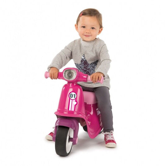 Smoby Pink Ride-On Scooter with Silent Wheels - Perfect for Little Riders!
