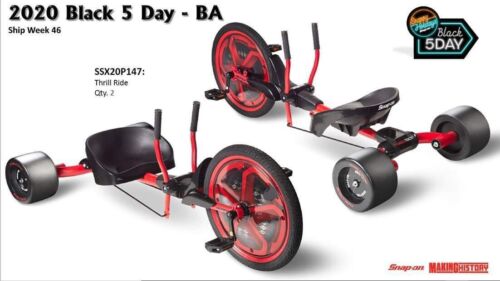 Load image into Gallery viewer, Snap-On Tools Tricycle Ride-On Scooter: Brand New in Box!
