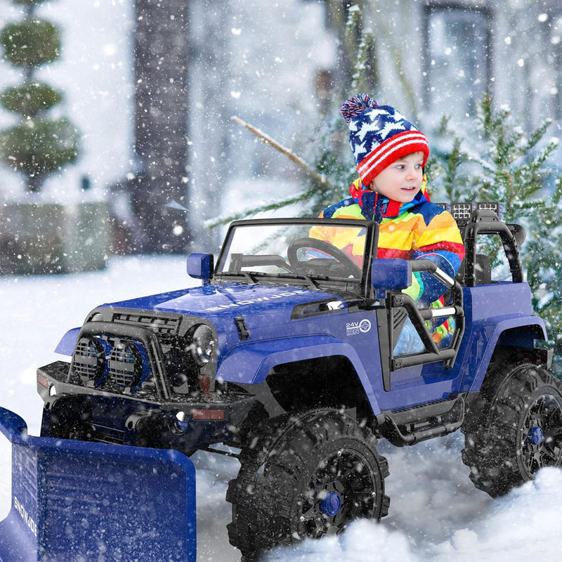 Load image into Gallery viewer, 24V Ride-On Snow SUV Toy with Plow, Scoop, and Parental Remote Control
