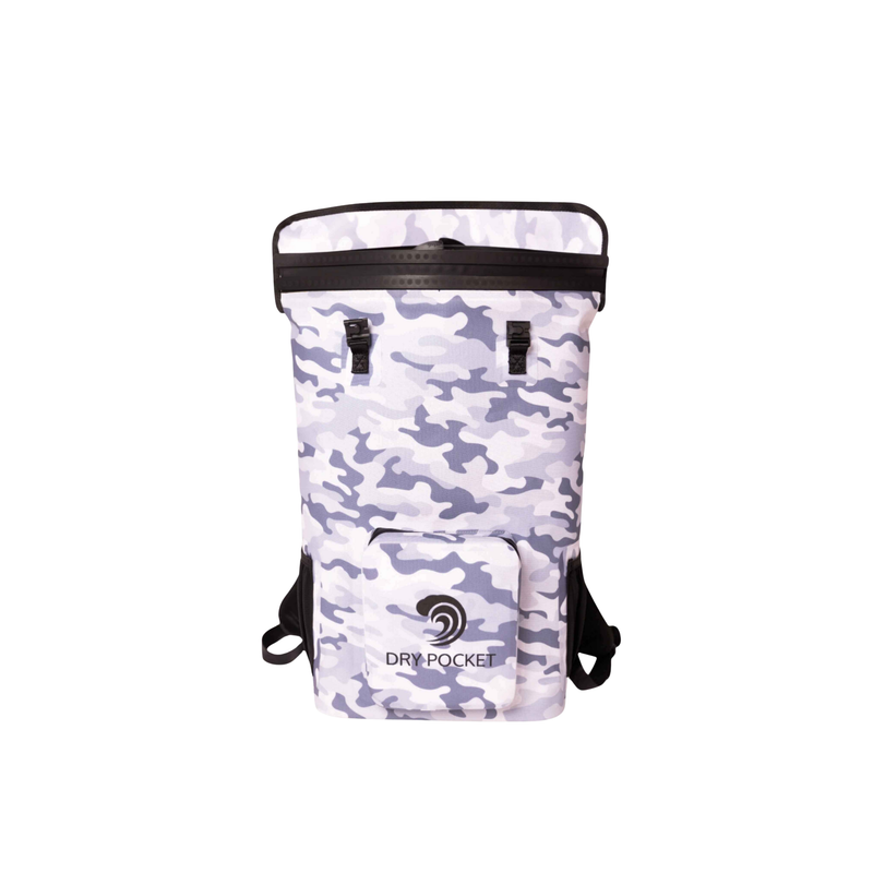 Load image into Gallery viewer, Waterproof Floating Backpack Cooler - Snow Camo
