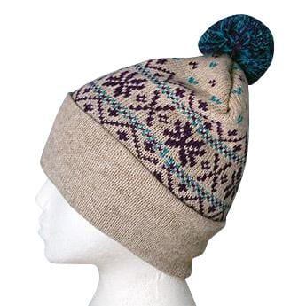 Load image into Gallery viewer, Snowflake Pom-Pom Alpaca Hat
