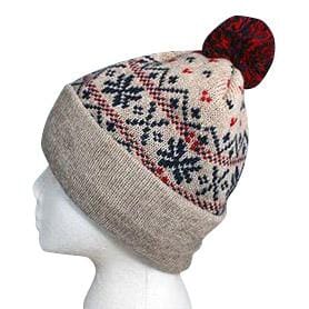 Load image into Gallery viewer, Snowflake Pom-Pom Alpaca Hat
