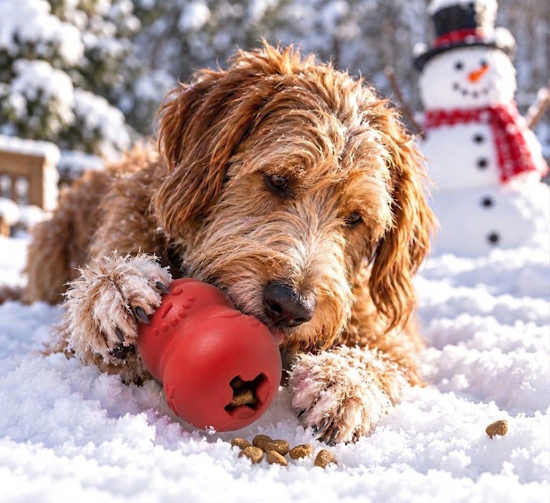 Load image into Gallery viewer, Snowman Dog Toy - Durable Winter Chew Toy for Large Dogs | USA Made
