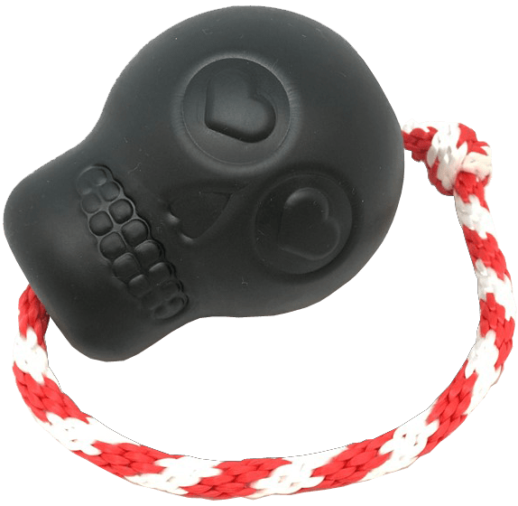 Load image into Gallery viewer, USA-K9 Magnum Skull - Black Magnum Rubber Chew Toy for Extreme Chewers | USA Made
